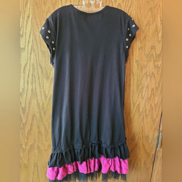 D-Signed Disney Dress XL Black Pink Ruffle - Picture 5 of 7